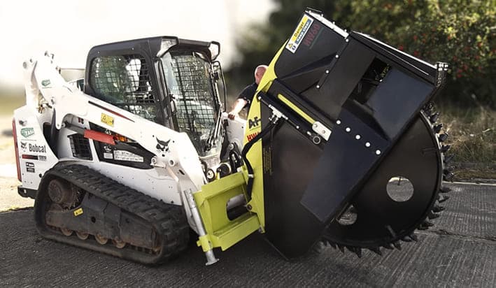 HW60 — Skid steer-mounted wheel trencher