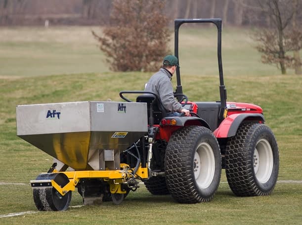 AFT trenching equipment working on a New Zealand sports turf site